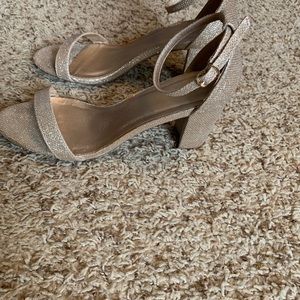 Glittery Gold High Heel Sandals